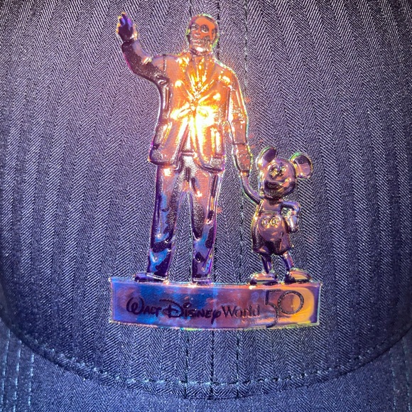 NWT Authentic Disney Park WDW 50th Anniversary EARIDESCENT unisex ballcap hat - Picture 8 of 10